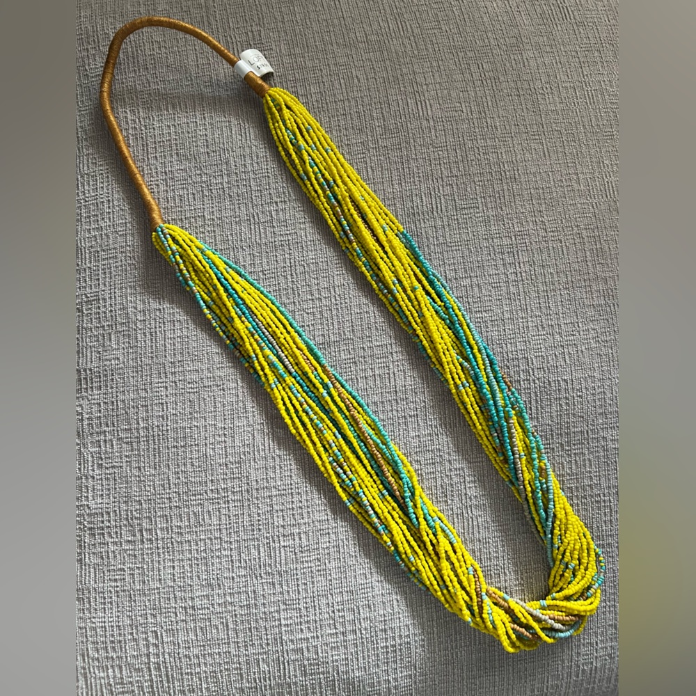 Long Vibrant Beaded Necklace